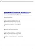 EMT &lpar;EMERGENCY MEDICAL TECHNICIAN&rpar; EMT- EXAM 6 with Complete Solutions &sol; Verified