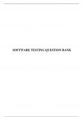 SOFTWARE TESTING QUESTION BANK &ANSWERS
