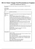 NR 511 Week 5 Snapps Oral Presentation on Template &lpar;Revised&rpar;