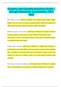Property and Casualty Insurance Exam &ndash; Georgia Questions and Answers 100&percnt; Pass
