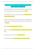 Property and Casualty Exam Questions and Answers Rated A