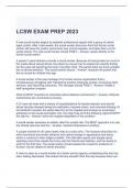 LCSW EXAM PREP 2023 Questions and Answers