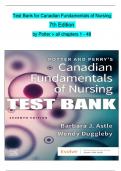 TEST BANK For Canadian Fundamentals of Nursing&comma; 7th Edition By Potter and Perry's&comma; Chapter 1 - 48 &lpar;Verified by Experts&rpar;