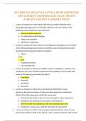 ATI MENTAL HEALTH B ACTUAL EXAM QUESTIONS AND CORRECT ANSWERS 2023-2024 UPDATE ALREADY GRADED A&plus;&vert;BRAND NEW&excl;&excl;
