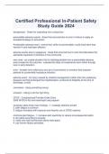  Certified Professional In-Patient Safety Study Guide 2024