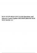 NGN ATI PN HESI EXIT EXAM Questions and Answers Latest Update 2023/2024(NEW TEST BANK) Graded A+