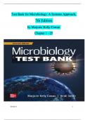 Microbiology&colon; A Systems Approach&comma; 7th Edition TEST BANK by Marjorie Kelly Cowan&comma; Chapters 1 - 25 &lpar;Verified by Experts&rpar;