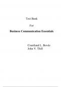 Business Communication Essentials Fundamental Skills for the Mobile-Digital-Social Workplace, 8e Courtland L. Bovee  (Test Bank All Chapters, 100% original verified, A+ Grade)