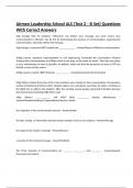 Airmen Leadership School ALS &lpar;Test 2 - B Set&rpar; Questions With Correct Answers