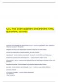 CCC final exam questions and answers 100&percnt; guaranteed success&period;