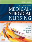 Study Guide for Medical-Surgical Nursing: Assessment and Management of Clinical Problems 9TH Edition