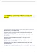 CCHI Ethics questions and answers 100&percnt; verified&period;