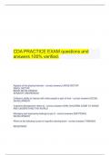 CDA PRACTICE EXAM questions and answers 100&percnt; verified&period;