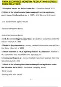 FINRA SECURITIES INDUSTRY REGULATIONS SERIES 7 EXAM SOLUTIONS QUESTIONS AND ANSWERS A+ VERIFIED