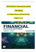 TEST BANK for Financial Accounting&comma; 13th Edition by C William Thomas and Wendy M&period; Tietz&comma; Chapters 1 &ndash; 12&comma; Newest Version &lpar;Verified by Experts&rpar;