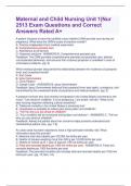 Maternal-Child Nursing Latest Updated 2023  exam package deal