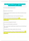 SCI 200--Unit 2 Challenge 3 Questions and Answers 100&percnt; Pass