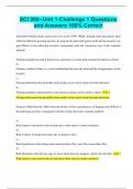 SCI 200--Unit 1-Challenge 1 Questions and Answers 100&percnt; Correct