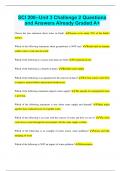 SCI 200--Unit 3 Challenge 2 Questions and Answers Already Graded A&plus;