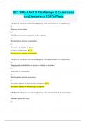 SCI 200- Unit 2 Challenge 2 Questions and Answers 100&percnt; Pass