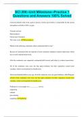 SCI 200--Unit Milestone--Practice 1 Questions and Answers 100&percnt; Solved