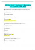 SCI 200--Unit 1 Challenge 3 Questions and Answers 100&percnt; Pass