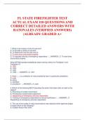 FL STATE FIREFIGHTER TEST  ACTUAL EXAM 110 QUESTIONS AND  CORRECT DETAILED ANSWERS WITH  RATONALES &lpar;VERIFIED ANSWERS&rpar;  &vert;ALREADY GRADED A&plus;