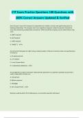 CTP Exam Practice Questions 100 Questions with 100&percnt; Correct Answers Updated & Verified