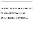 2024 WELLCARE ACT MASTERY EXAM / QUESTIONS AND ANSWERS 2024 GRADED A+.