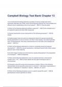 Test Bank Campbell Biology 9th Edition Chapter 13 Questions and Answers 