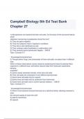 Test Bank Campbell Biology 9th Edition Chapter 27 Complete Questions and Answers