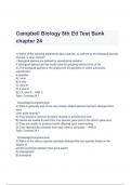 Test Bank Campbell Biology 8th Edition Chapter 24 Questions and Answers