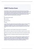 CBMT Practice Exam Questions and Answers (Graded A)