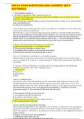 PSYCH EXAM QUESTIONS AND ANSWERS WITH RATIONALE 