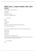 FINC314 Exam 1 Practice Questions With Correct Answers