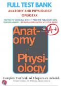 TEST BANK FOR ANATOMY AND PHYSIOLOGY BY OPENSTAX  | 9781938168130 | 2013/2014 | Chapter 1-28 | All Chapters with Answers and Rationals