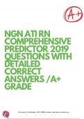 NGN ATI RN COMPREHENSIVE PREDICTOR 2019 QUESTIONS WITH DETAILED CORRECT ANSWERS /A+ GRADE