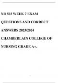 NR 503 WEEK 7 EXAM QUESTIONS AND CORRECT ANSWERS 2023/2024 CHAMBERLAIN COLLEGE OF NURSING GRADE A+.