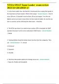 NTOA SWAT Team Leader  exam review 2023&sol;24 GRADED A&plus;