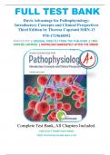 Test Bank for Davis Advantage for Pathophysiology: Introductory Concepts and Clinical Perspectives Third Edition by Theresa Capriotti