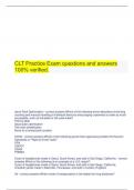 CLT Practice Exam questions and answers 100&percnt; verified&period;