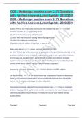 OCS - Medbridge practice exam 2: 75 Questions with  Verified Answers Latest Update  2023/2024