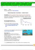 STUDENT EXPLORATION :CORAL REEFS -ABIOTIC FACTORS EXAM QUESTIONS WITH CORRECT ANSWERS LATEST UPDATE 2023/2024 GRADED A+ BEST FOR SUCCESS