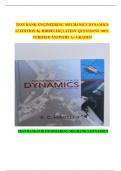 SOLUTION MANUAL FOR ENGINEERING MECHANICS DYNAMICS 12 EDITION By HIBBELER| LATEST VERSION 
