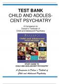 TEST BANK DULCAN'S TEXTBOOK OF CHILD AND ADOLESCENT PSYCHIATRY, MINA K. DULCAN Study Guide Child and Adolescent Psychiatry- A Companion to Dulcan’s Textbook of Child and Adolescent Psychiatry