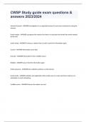 CWSP Study guide exam questions & answers 2023&sol;2024