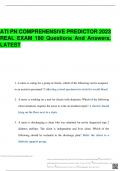 {NGN} ATI PN COMPREHENSIVE PREDICTOR 2023 REAL EXAM 180 QUESTIONS AND ANSWERS