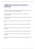 CWSP Exam Questions & Answers 2023&sol;2024