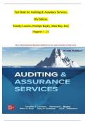 TEST BANK For Auditing and Assurance Services, 9th Edition by Timothy Louwers, Penelope Bagley, Chapters 1 - 13 (Verified by Experts)