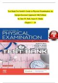 TEST BANK For Seidel's Guide to Physical Examination An Interprofessional Approach 10th Edition by Jane W&period; Ball&comma; Joyce E&period; Dains&comma; Chapters 1 - 26 &vert; Complete Newest Version